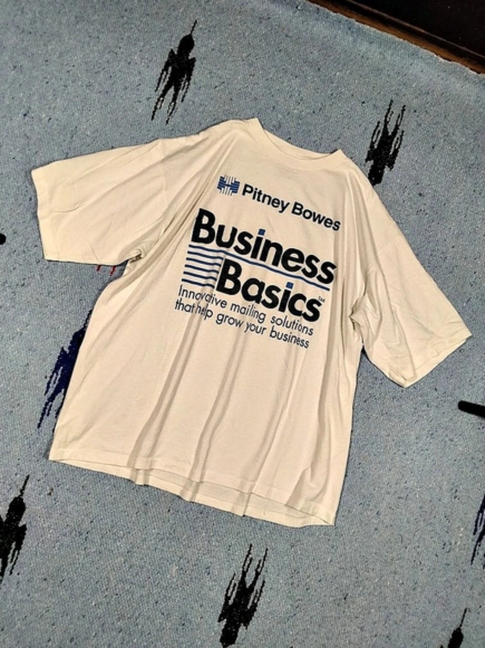 VTG Men's XL Pitney Bowes Business Basics Mail Solutions Made USA Single Stitch
